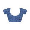 Ready To Wear Blue Silk Printed Saree - Image 10