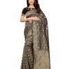 Black Coloured Poly Silk Banarasi Jacquard Partywear Saree | SLV1115S59 - Image 2