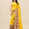 Yellow Printed Saree | 1182S106
