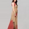 Beige Printed Saree | 1182S117 - Image 3