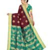 Maroon Banarasi Silk Saree - Image 3