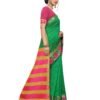 Green Banarasi Chanderi Saree - Image 3