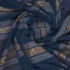 Ready To Wear Sea Blue Georgette Plain Printed Saree - Image 10