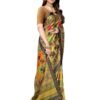 Multicolored Coloured Silk Blend Digital Printed Partywear saree | SLV1605S102 - Image 3