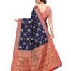 Navy Blue Coloured Poly Silk Jacquard Partywear saree | SLV1627S214 - Image 3