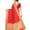 Red Coloured Poly Silk Jacquard Partywear saree - Image 11