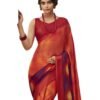 Red Coloured Chiffon Printed Satin Border Casual saree | SLV1652S352 - Image 2
