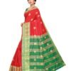 Red Banarasi Silk Saree - Image 2