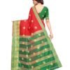 Red Banarasi Silk Saree - Image 4
