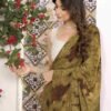 Ready To Wear Peanut Brown Georgette Printed Saree - Image 6