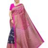 Pink Coloured Poly Silk Printed Saree