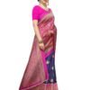 Pink Coloured Poly Silk Printed Saree - Image 3