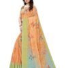Orange Cotton Printed Saree | 1939S212 - Image 2