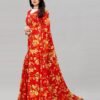 Red Printed Saree | 2082S641 - Image 2