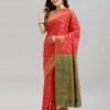 Red Coloured Poly Silk Banarasi Jacquard Saree | SLV2194S1175