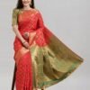 Red Coloured Poly Silk Banarasi Jacquard Saree | SLV2194S1175 - Image 3