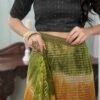 Ready To Wear Green Georgette Printed Saree - Image 9