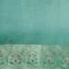 Peacock Green Organza Saree - Image 15