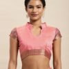Rose Pink Organza Saree - Image 13