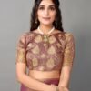 Purple Banarasi Silk Saree - Image 6