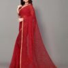 Red Bandhani Printed Saree - Image 3