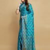 Sky Blue Silk Saree - Image 3