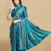 Sky Blue Silk Saree - Image 6