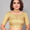 Red Chiffon Plain Saree - Image 5