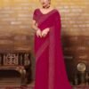 Rani Pink Plain Georgette Saree