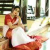 White Jacquard Silk Saree - Image 5