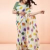 Off White Printed Georgette Saree
