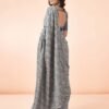 Grey Printed Silk Saree - Image 2