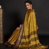 Mustard Jacquard Silk Saree - Image 3