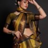 Mustard Jacquard Silk Saree - Image 4