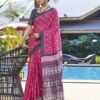 Ready to Wear Pink Printed Cotton Saree