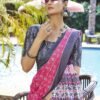 Ready to Wear Pink Printed Cotton Saree - Image 6