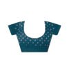 Navy Blue Printed Cotton Saree - Image 8