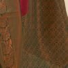 Dark Green Jacquard Silk Saree - Image 6