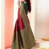 Dark Green Jacquard Silk Saree - Image 6