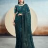 Rama Plain Georgette Saree