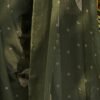 Dark Olive Green Printed Chiffon Saree - Image 8