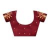 Wine Printed Silk Saree - Image 4