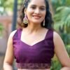 Wine Printed Silk Saree - Image 6