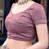 Dusty Purple Georgette Printed Sarees - Image 6