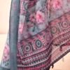 Grey Linen Printed Sarees - Image 3