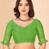 Green Georgette Printed Sarees - Image 2