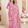 Pink Silk Printed Sarees