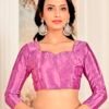 Pink Silk Printed Sarees - Image 2
