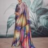Mauve Silk Printed Sarees