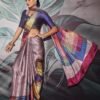 Mauve Silk Printed Sarees - Image 3